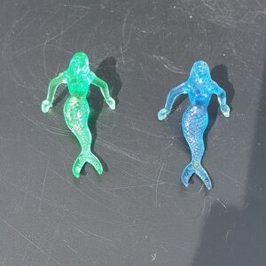 Plastic Mermaid Wine Glsss Ornaments